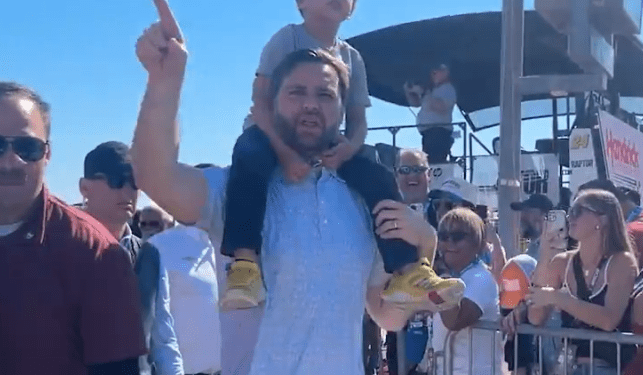 J.D. Vance, family visit Charlotte Motor Speedway for Bank of America ROVAL 400