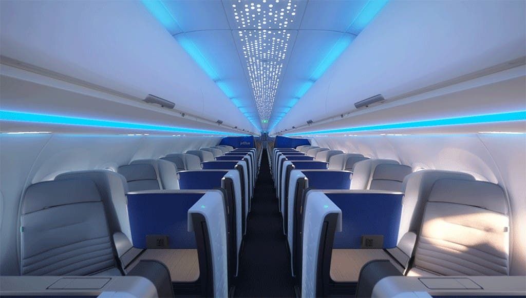 Inside JetBlue's Mint Business Class Cabin on the long range Airbus A321.