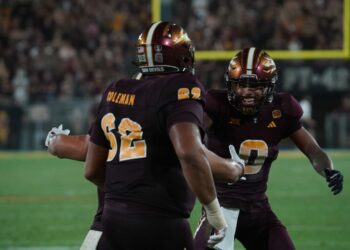 Jordan Tyson celebrating...