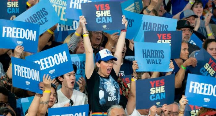 Kamala Harris counts on superior ground game in ‘coin toss’ Arizona