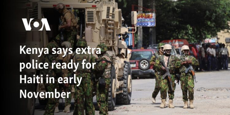 Kenya says extra police ready for Haiti in early November