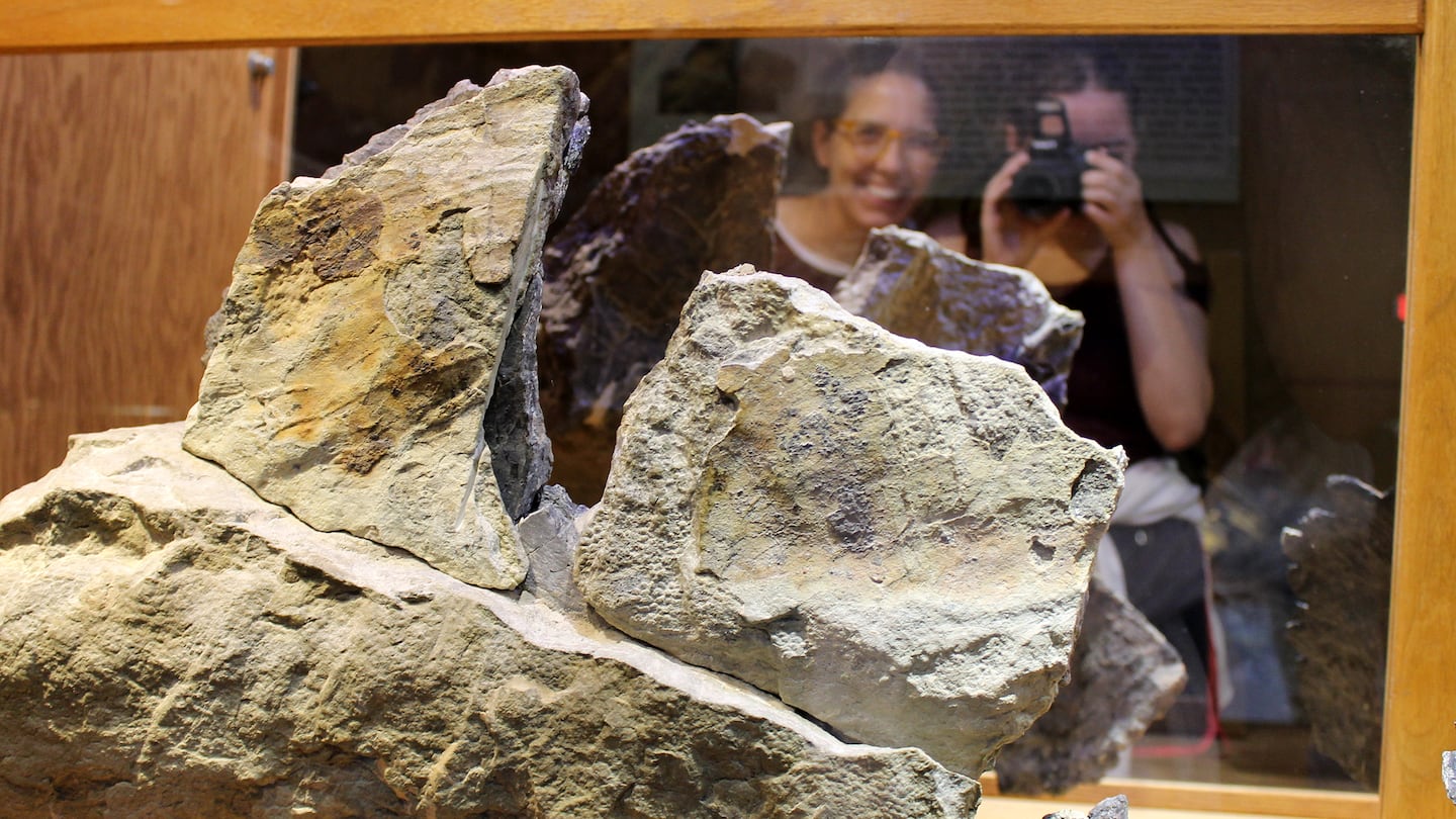 The author and her daughter at the Wyoming Dinosaur Center in Thermopolis, Wyo.