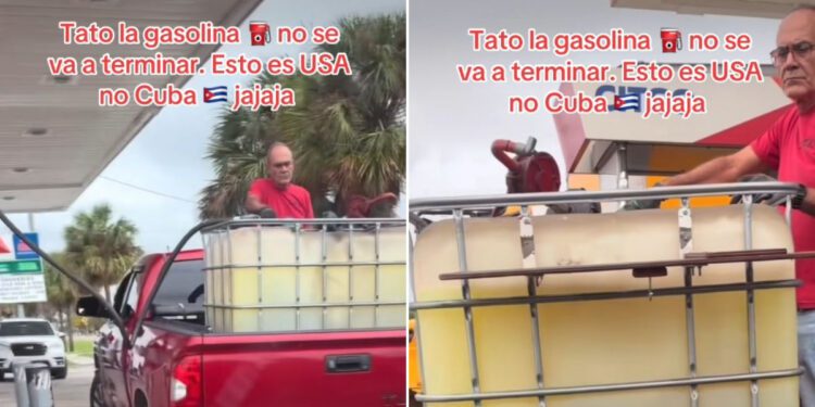 Man in Miami Fills Large Tank with Gasoline: "This is America, Not Cuba"