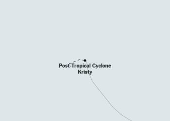 Map: Tracking Post-Tropical Cyclone Kristy