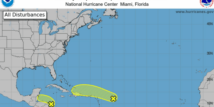 NHC watching 2 systems; tropical threat diminishes