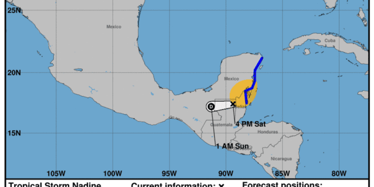 Nadine forms in the Caribbean, makes landfall in Belize