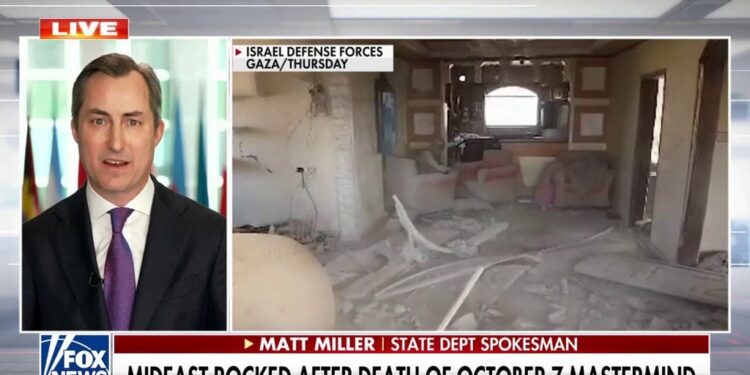 State Department praises Sinwar's death as a win for US, world