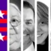 BBC A graphic with four photos of swing state voters