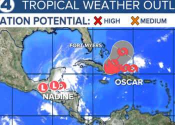 TS Oscar forms, TS Nadine to make landfall in Belize