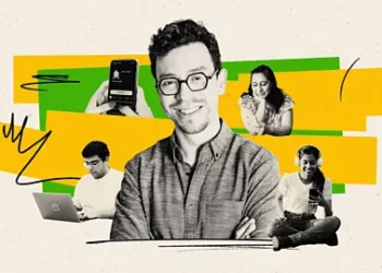 BBC/ Klawe Rzeczy Collage featuring Duolingo cofounder Luis von Ahn (Credit: BBC/ Klawe Rzeczy)