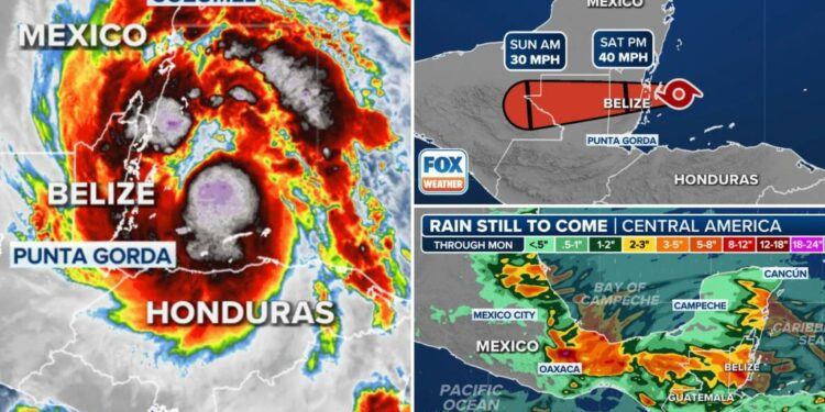 Tropical Storm Nadine to hit Belize, Mexico with heavy rain