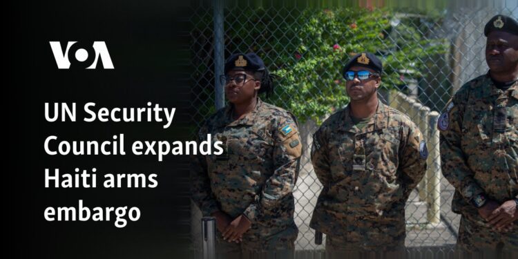 UN Security Council expands Haiti arms embargo