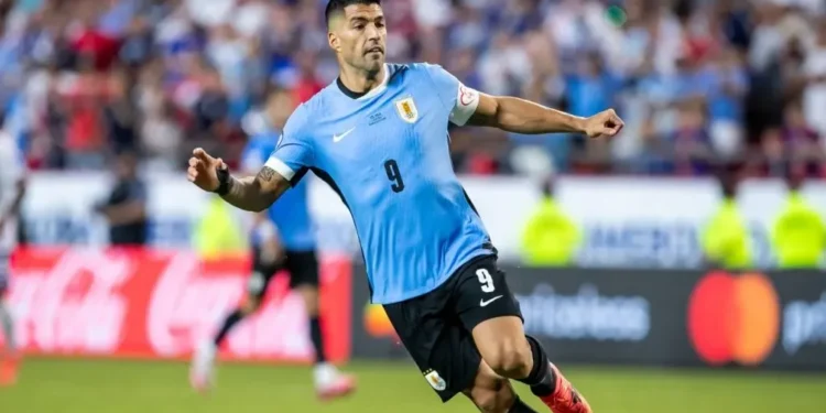 Luis Suarez with Uruguay
