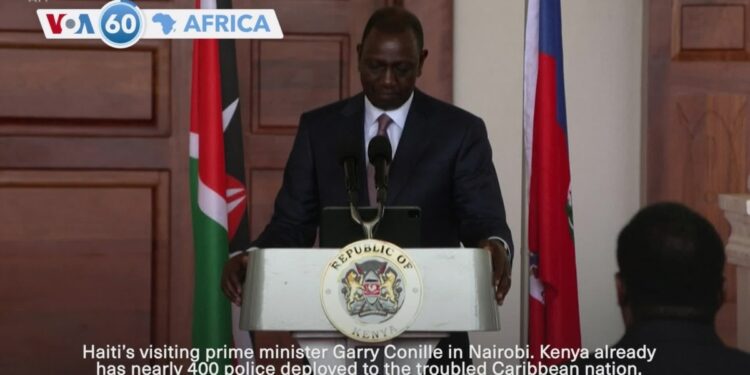 VOA60 Africa - Kenya: President Ruto pledges additional 600 officers for Haiti mission