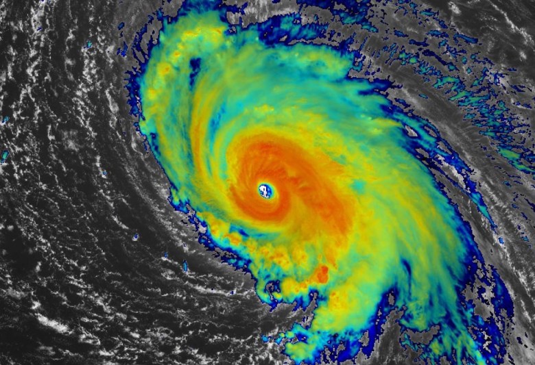 Hurricane Kirk satellite image