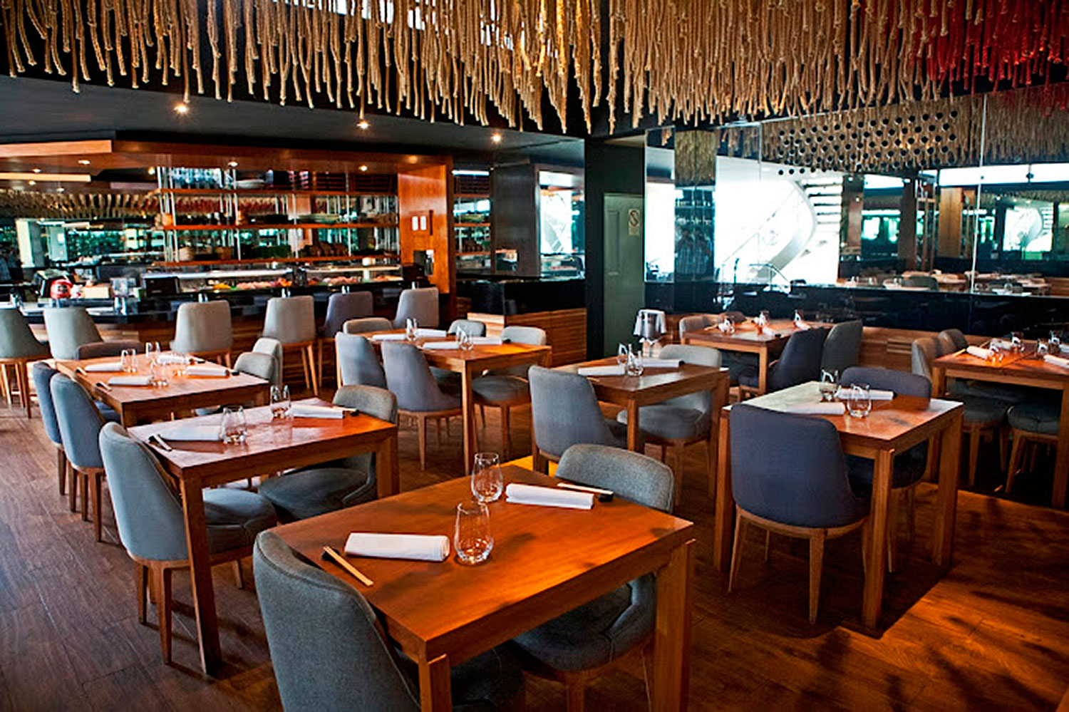 The exterior and interior of Maido in Lima, Peru.