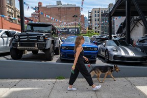 Used cars are displayed at a dealership on June 10, 2022 in New York City