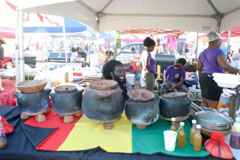 Courtesy of Alex Rhodes The coal-pots are still used at roadside stalls