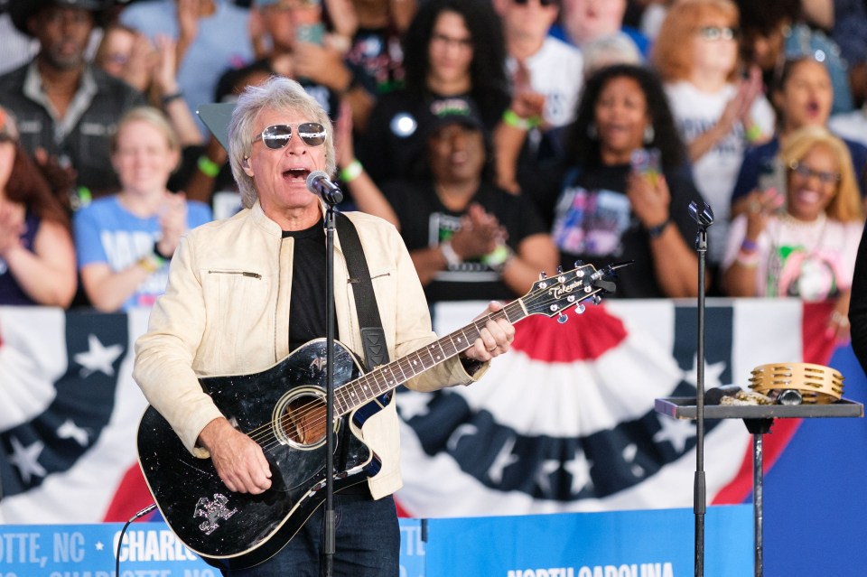 Jon Bon Jovi supports Harris in North Carolina