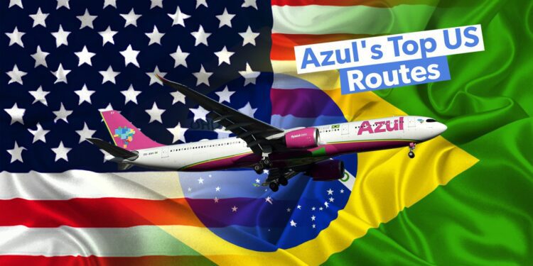 These Are Azul's Leading US Routes By Available Seat Miles