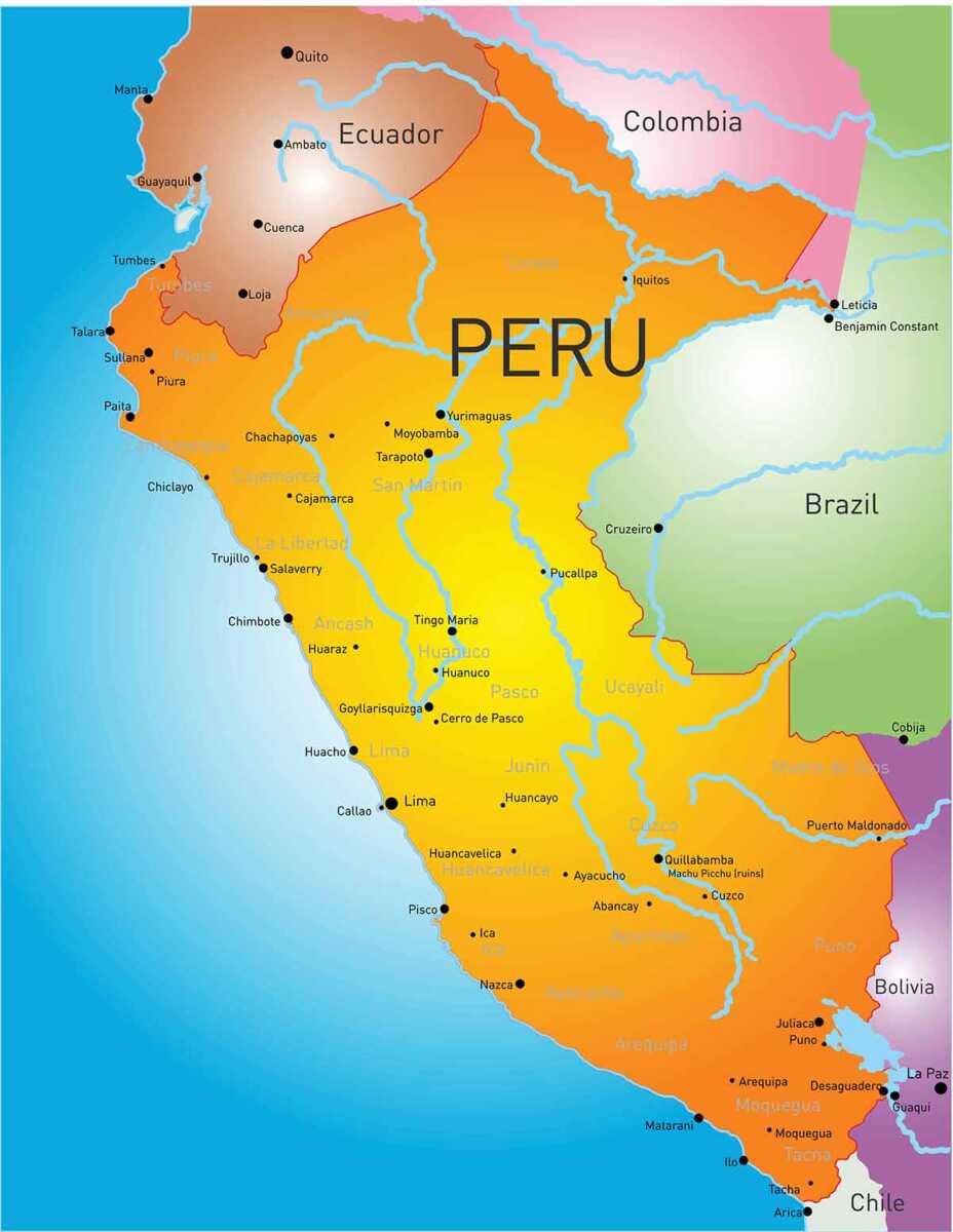 peru cities map