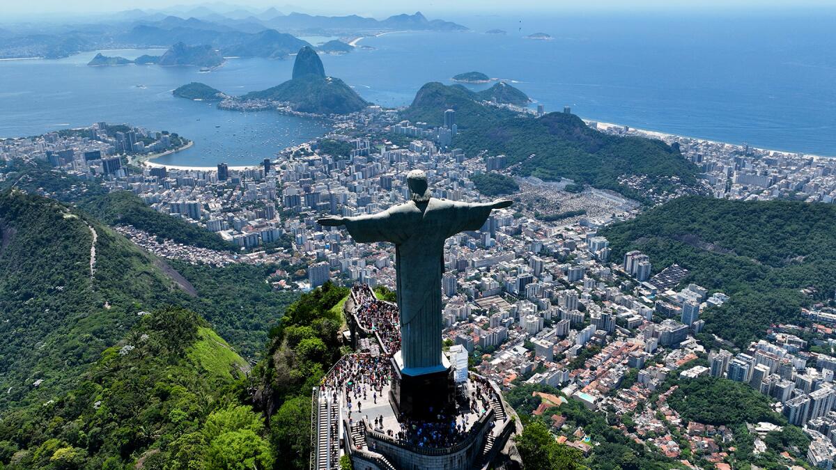 A photo Christ The Redeemer at Tijuca Park In Rio De Janeiro Brazil.