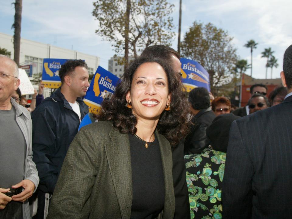 Kamala Harris meets with supporters while running for District Attorney in 2003