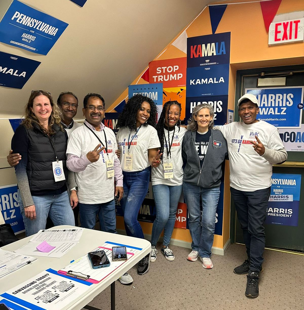 Natty et les militants IndianAmericans4Kamala