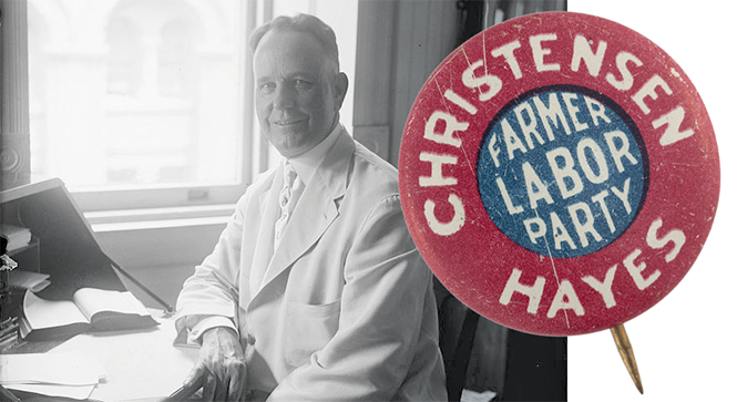 As chairman of the Farmer-Labor Party nominating convention, Parley Christensen made a striking impression in his crisp white suits.