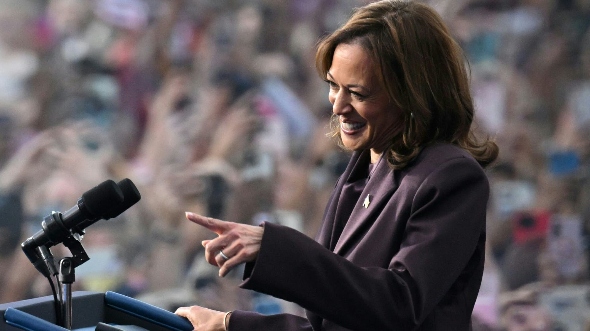 Vice President Kamala Harris speaks at Howard University in Washington, D.C., Nov. 6, 2024.