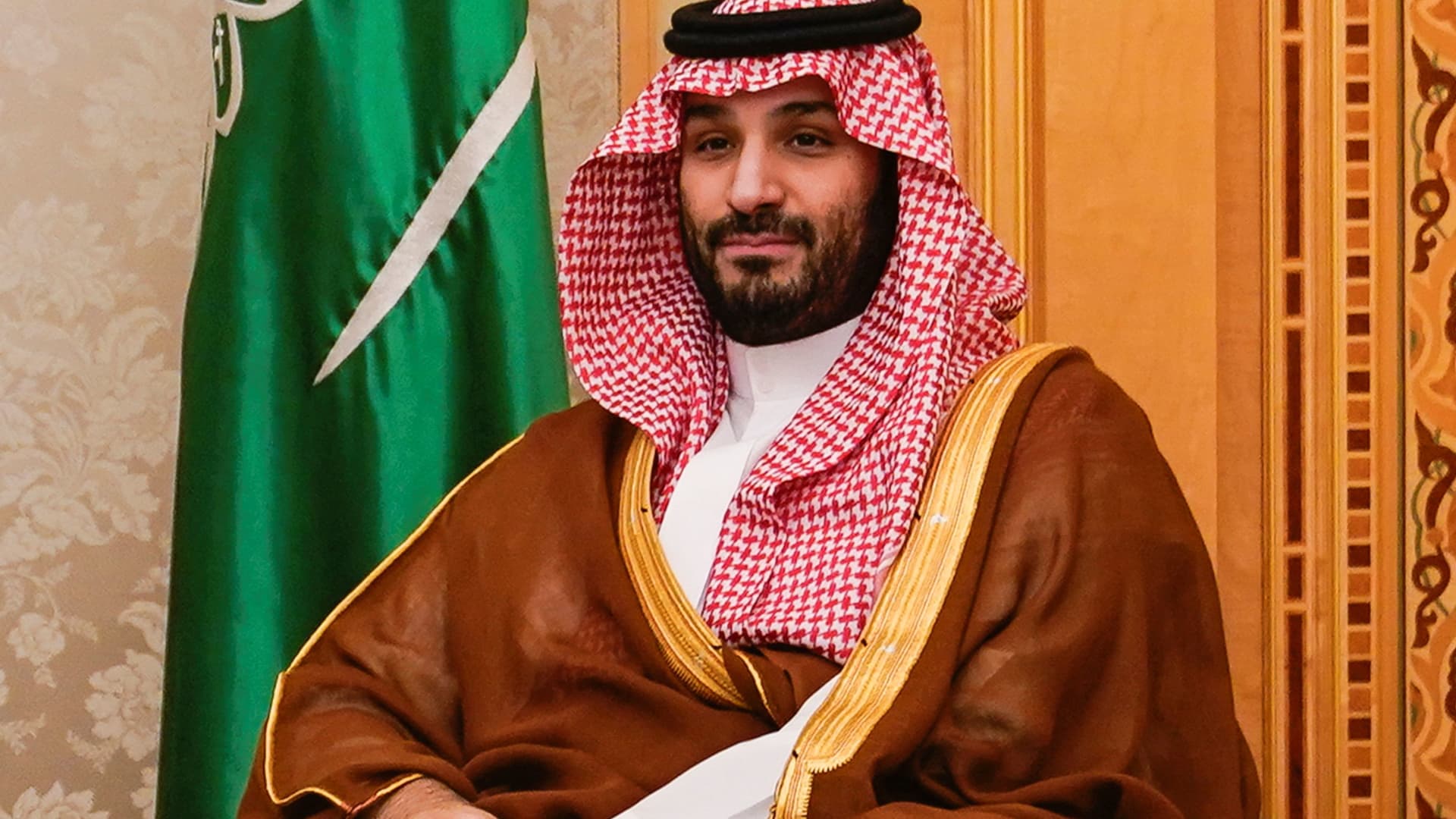 Saudi Crown Prince Mohammed bin Salman looks on as he meets U.S. Secretary of State Antony Blinken, in Riyadh, Saudi Arabia, October 23, 2024.