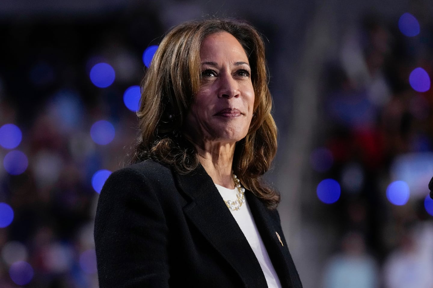 Democratic presidential nominee Vice President Kamala Harris speaks during a campaign rally at Bojangles Coliseum, in Charlotte, N.C., Thursday, Sept. 12, 2024. 