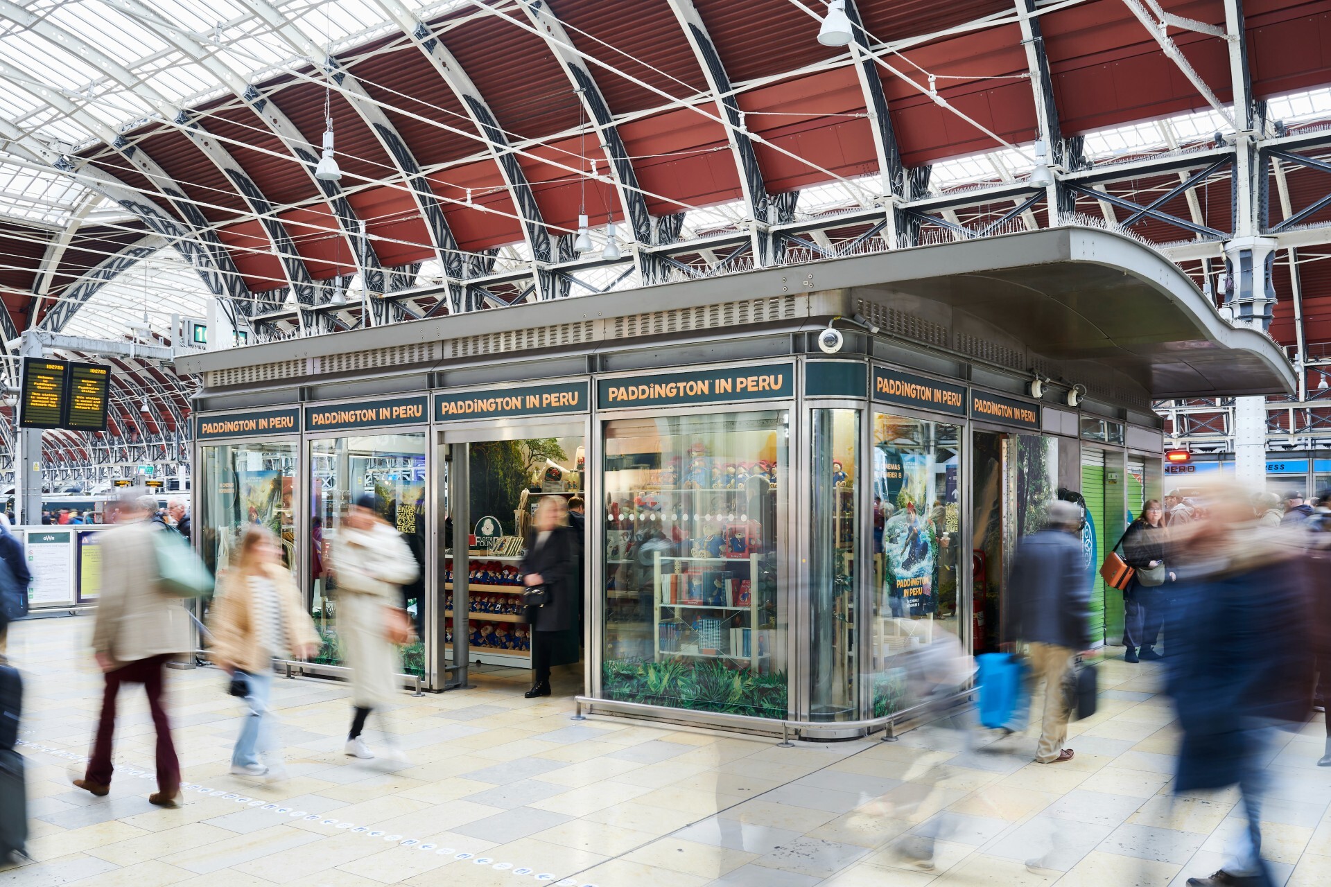 Paddington in Peru pop-up shop in Paddington Station, London