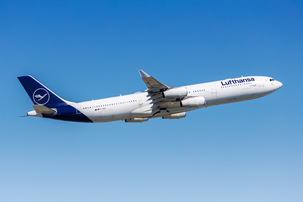 FrankfurtGermany May142024LufthansaAirbusA340 300Airplane