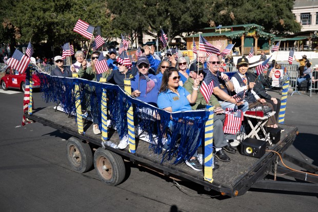 Members of the Kiwanis International Non-Profit Organization during the Veterans...