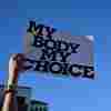 Pro-choice demonstrators rally in Scottsdale, Arizona.