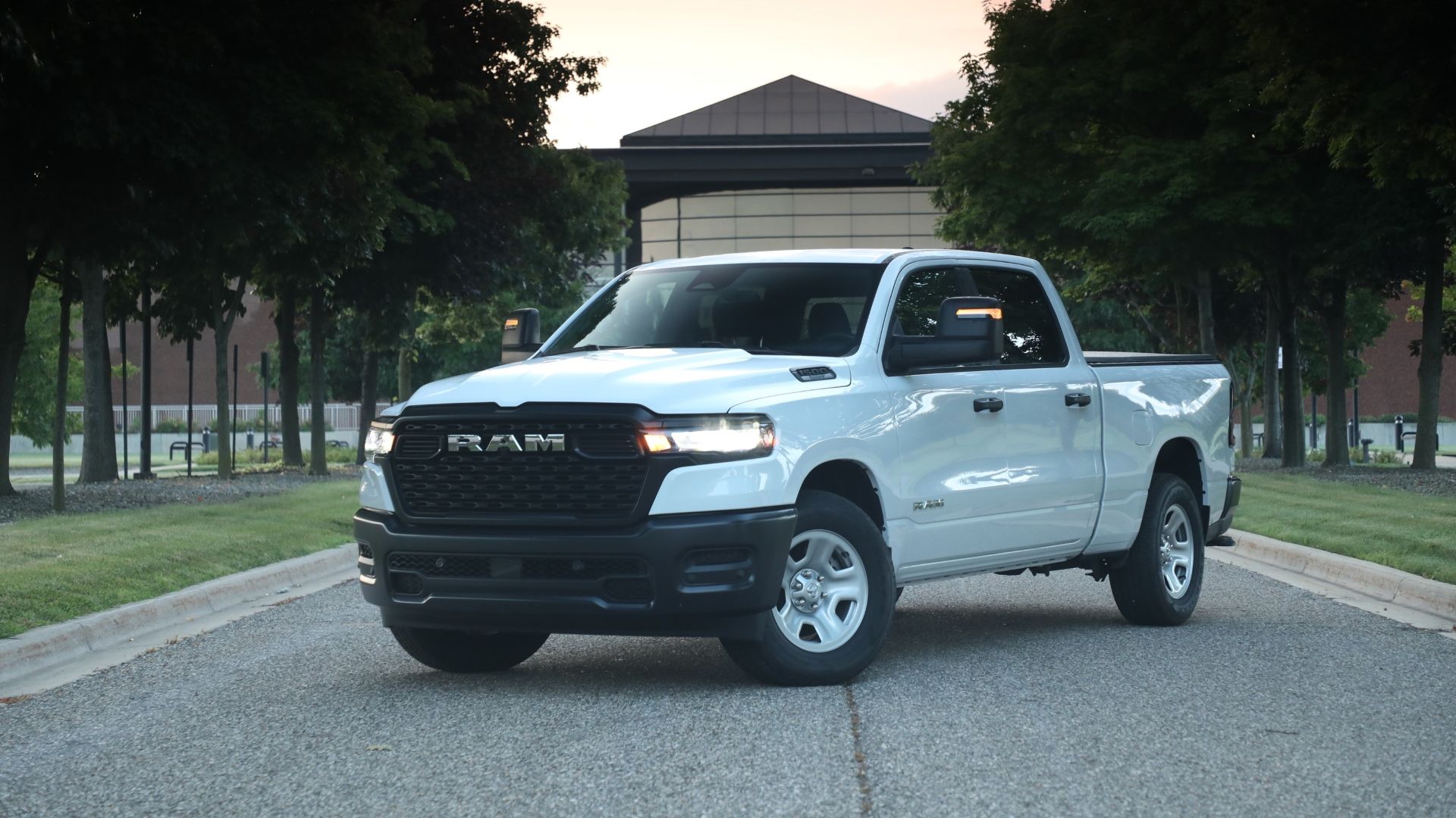 Front 3/4 shot of a 2025 Ram 1500 Tradesman