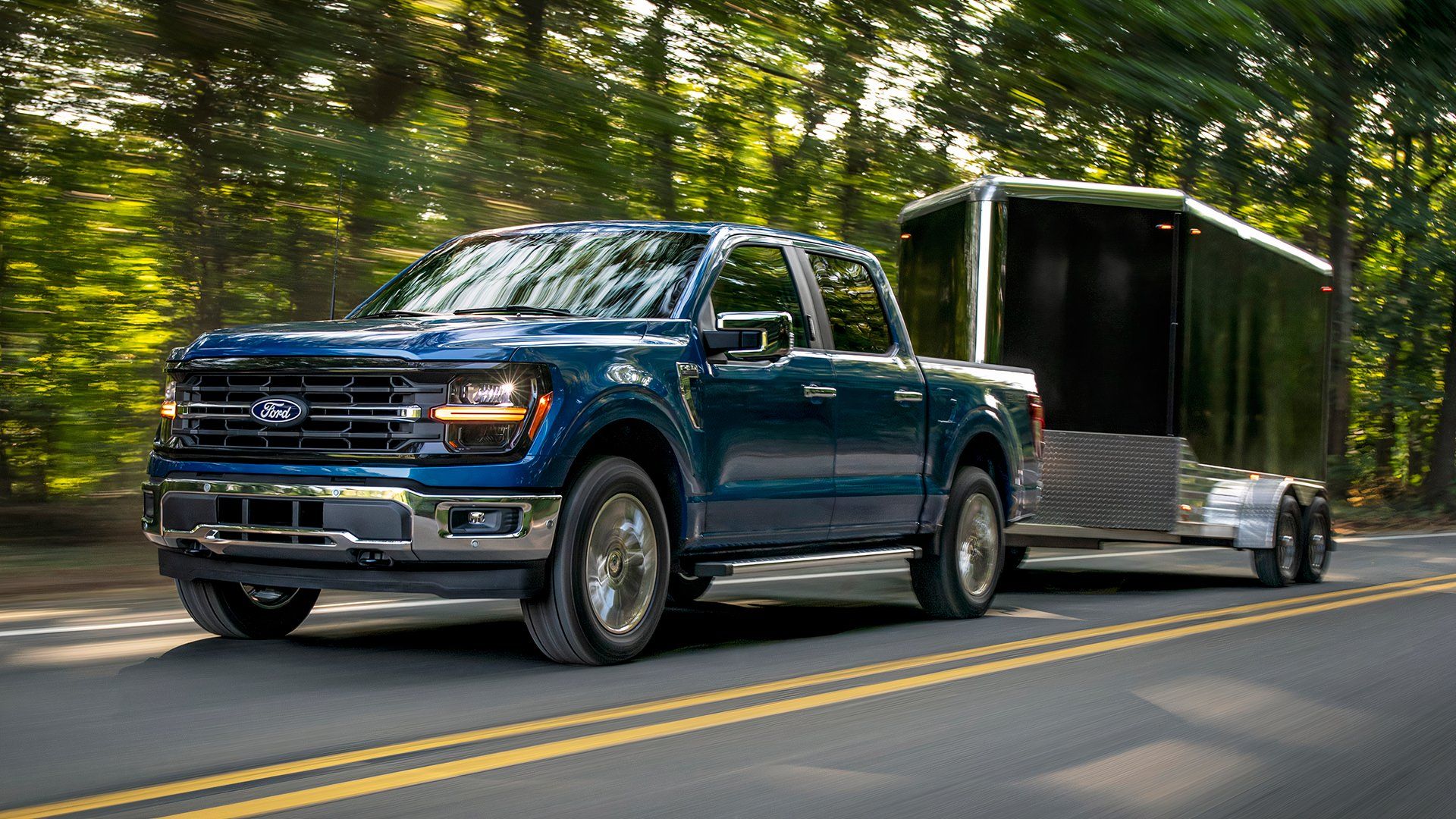 blue 2024 Ford F-150 XLT front left