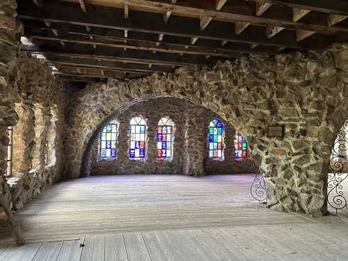 Interior lower level photo of Bishop Castle in Rye, Colorado