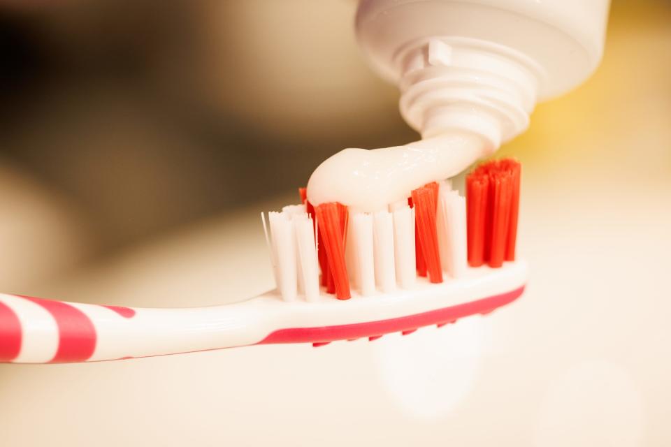 toothbrush with paste