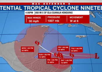 Potential Tropical Cyclone Nineteen expected to become tropical storm Thursday