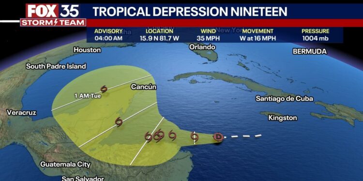 Tropical Depression 19 has formed in the Caribbean, potential Florida impacts?