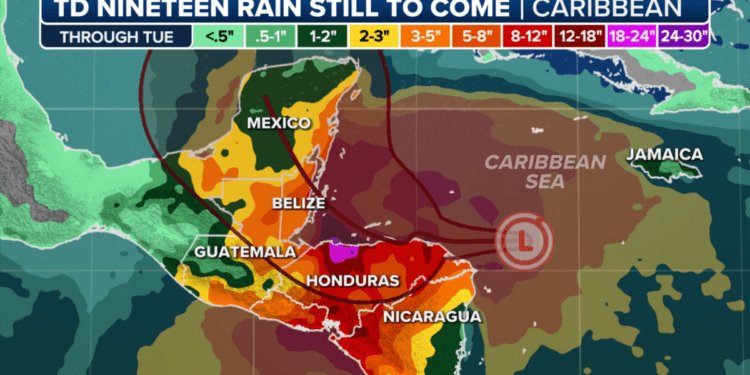 Future Sara to slam Central America with life-threatening flooding