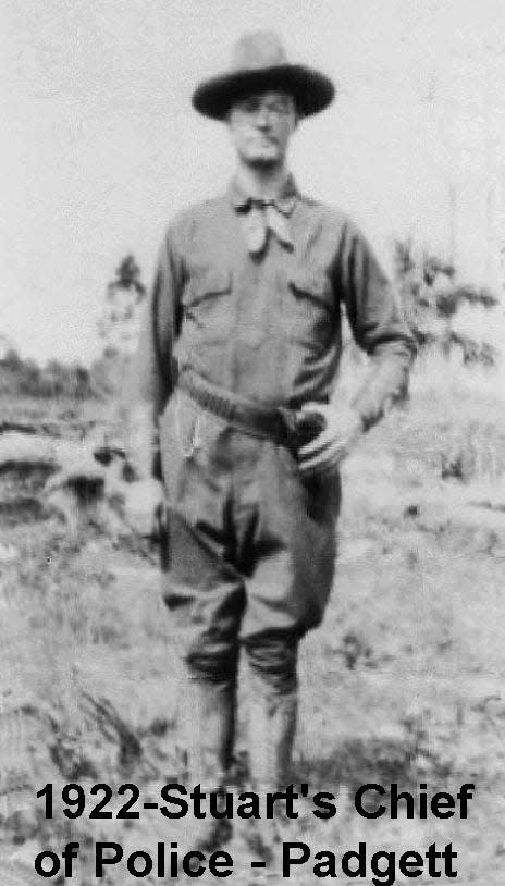 Stuart Police Chief Oren Padgett in 1922. Padgett spotted an Ashley family member on the day of the ambush.