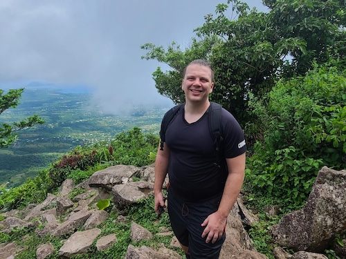 cleveland.com and The Plain Dealer reporter Zachary Smith at the summit of Gros Piton in St. Lucia.