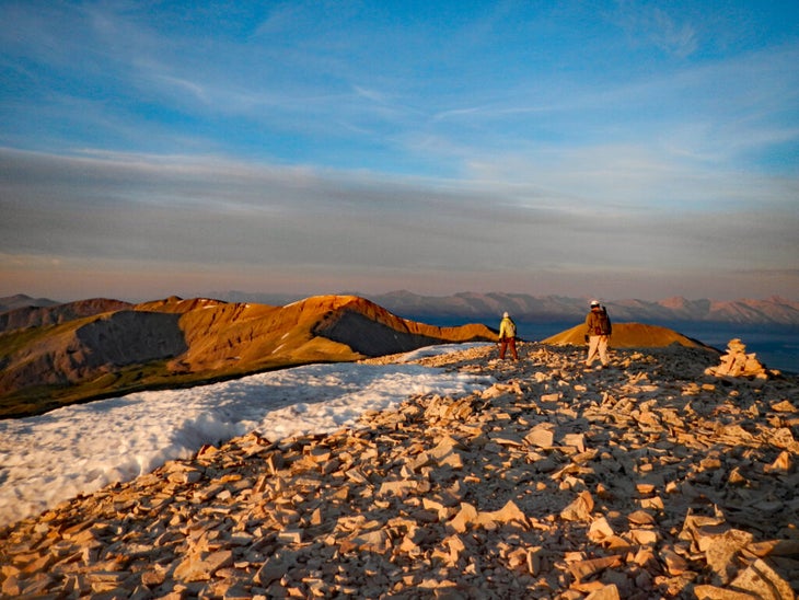 Mount Sherman Colorado 14er at sunrise