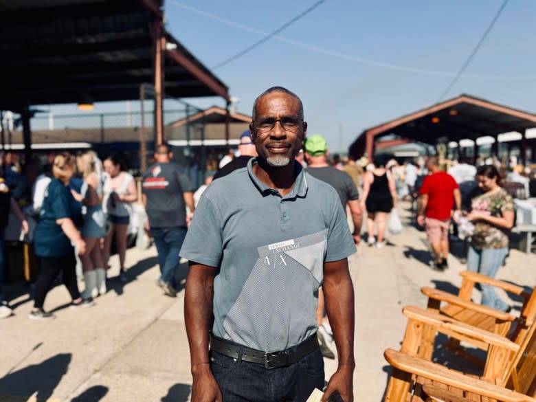 Tony Grimes, who was released from Angola earlier this year after more than two decades behind bars, attended his first rodeo as a free man after trying to organize a boycott of the event while incarcerated. (Adam Mahoney/Capital B)