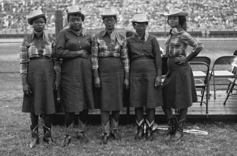 The “Goree Girls,” incarcerated at The Goree State Farm for Women, performed at the Texas Prison Rodeo throughout the 1940s. (Courtesy of the Texas Department of Criminal Justice)