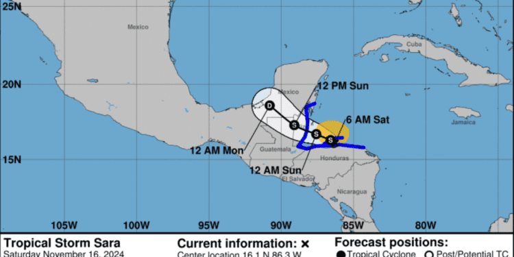 Tropical Storm Sara remains stationary as hurricane season nears end, cold fronts affecting Florida