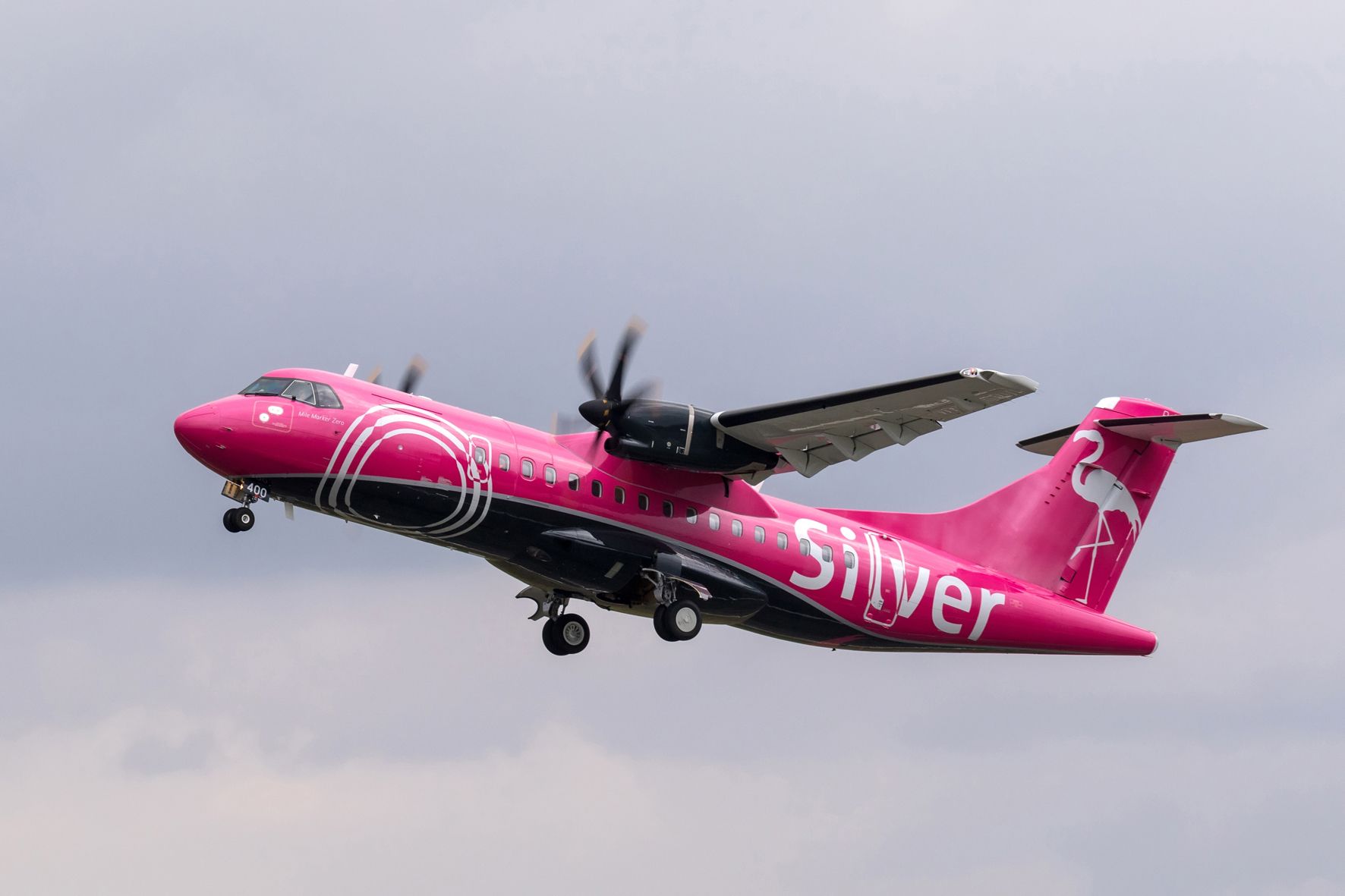 Silver Airways ATR 42 taking off